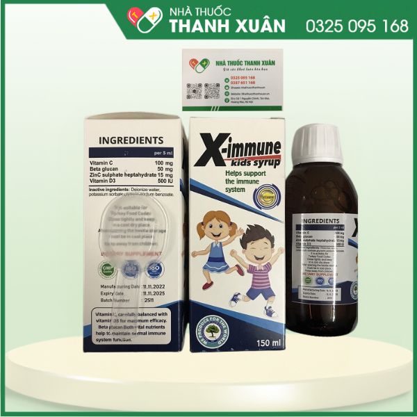 X-immune kids syrup - Viên uống tăng sức đề kháng